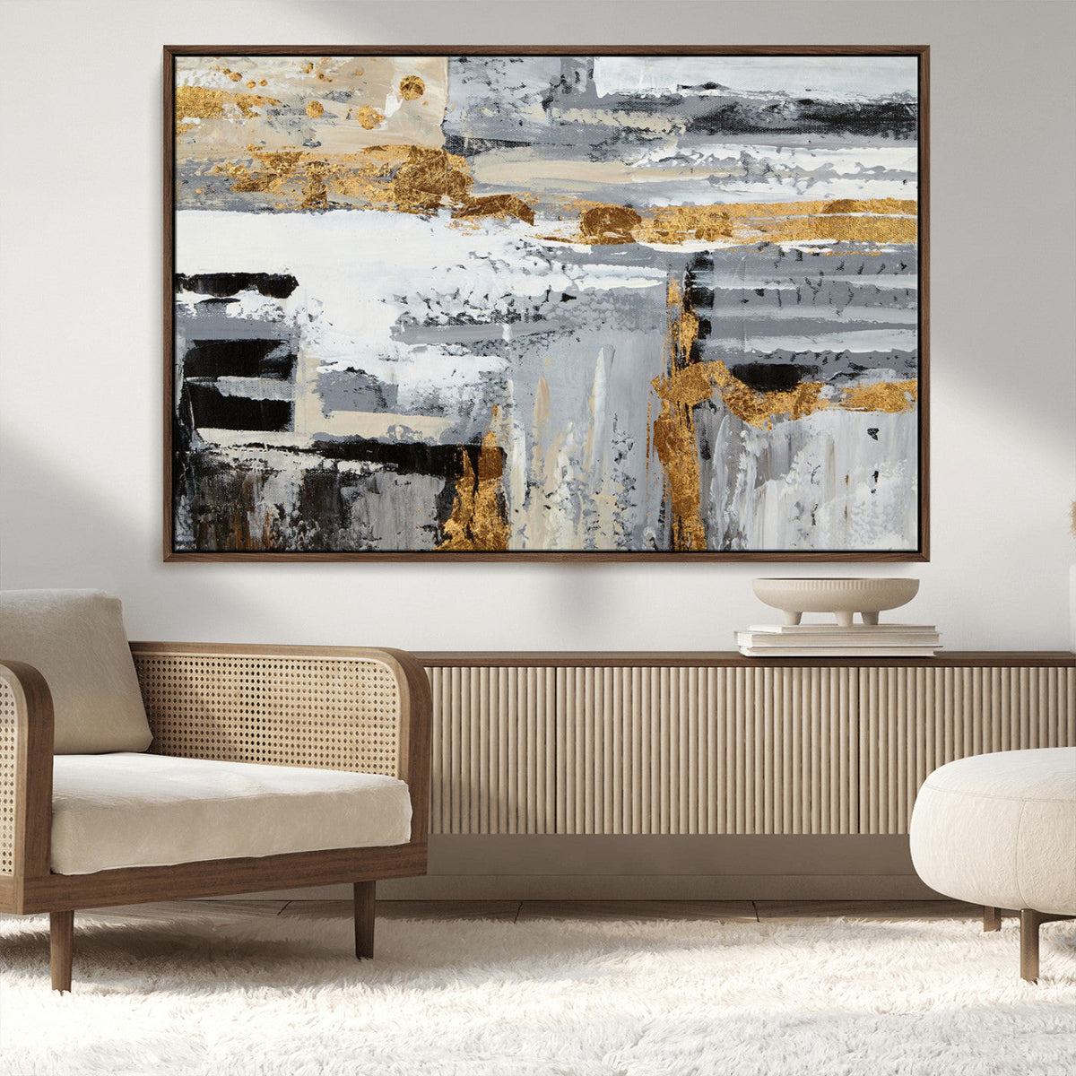 Abstract Painting Canvas Wall Art Print Paint Drip Art Brush