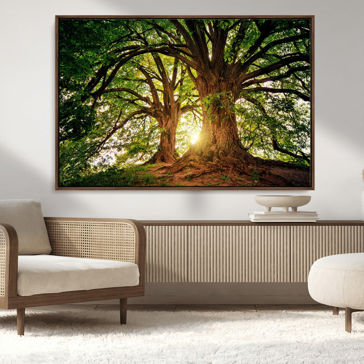 Majestic Ancient Tree Wall Art, NatureCanvas Print, Woodland