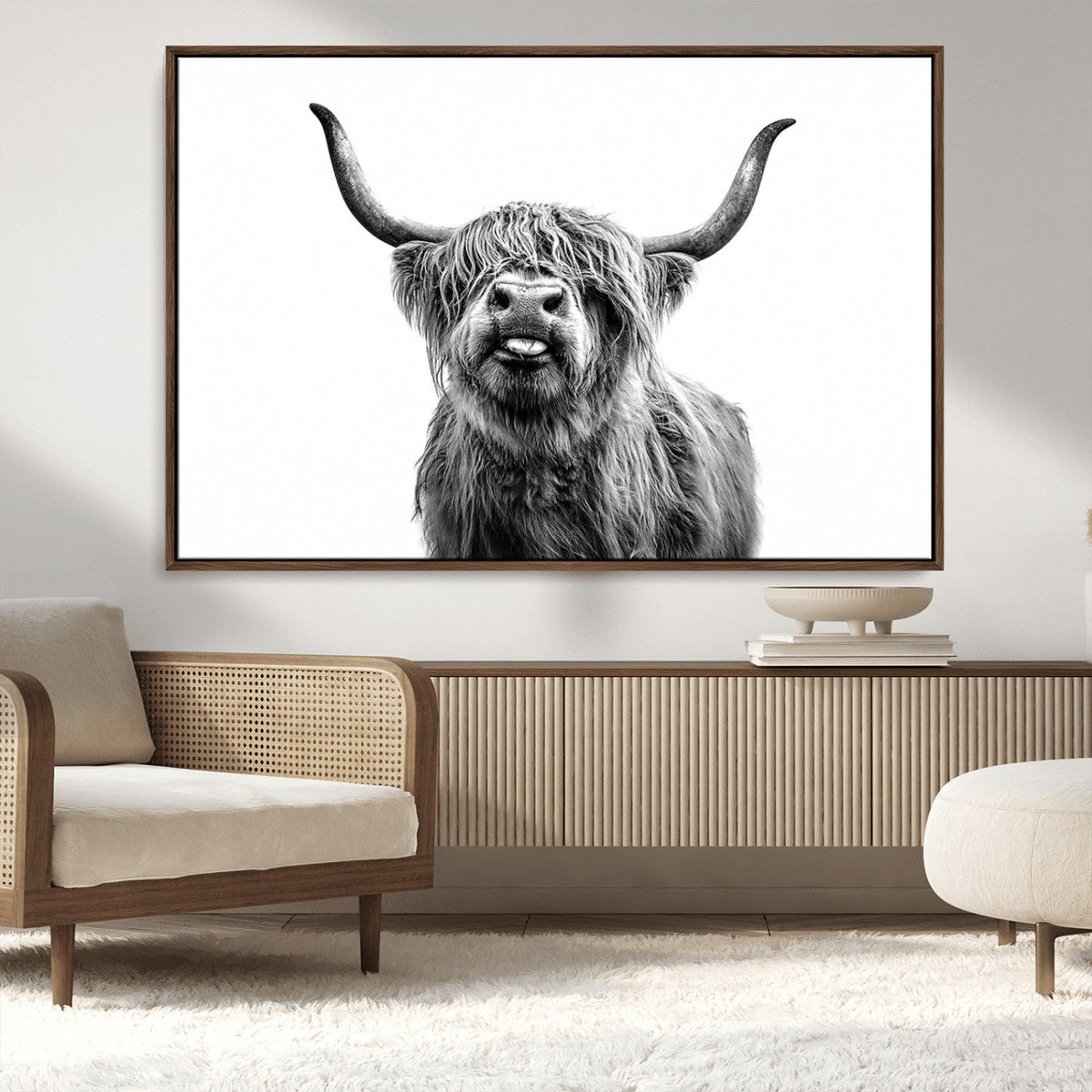 Fanny Scottish Highland Cow Cattle Art Print Farmhouse Wall