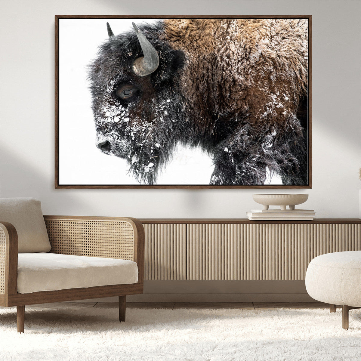 American Bison Wall Art Print – Majestic Buffalo Canvas