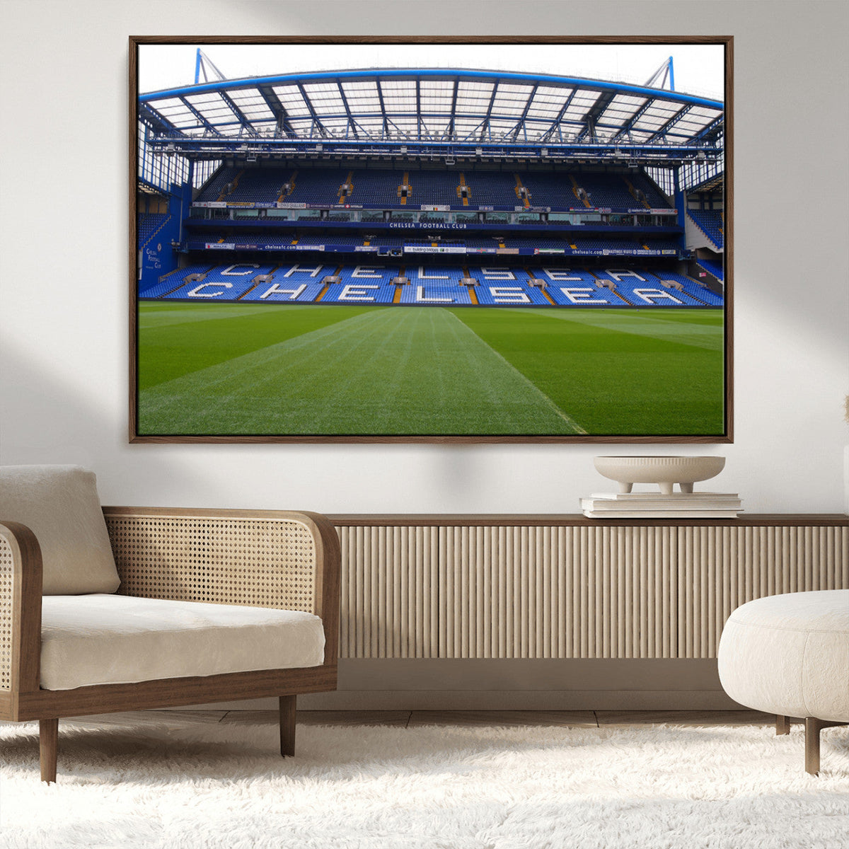 Chelsea FC Soccer Team Print - Stamford Bridge Stadium Wall