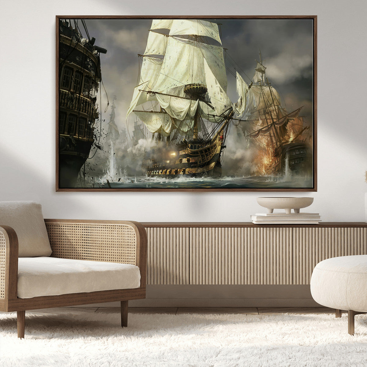 Pirate Ship War Wall Art Canvas Print