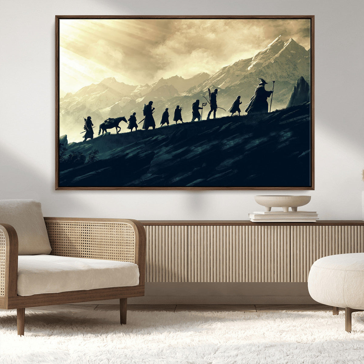 Fellowship Journey Wall Art – Fantasy Adventure Canvas Print