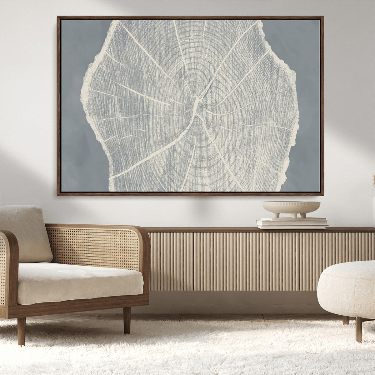 Abstract Tree Ring Wall Art Canvas Print – Nature-Inspired,