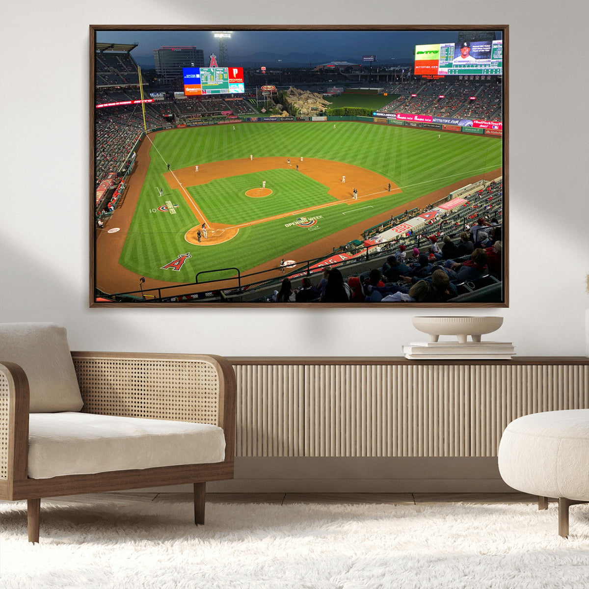 Angel Stadium Aerial Canvas Print – Los Angeles Angels
