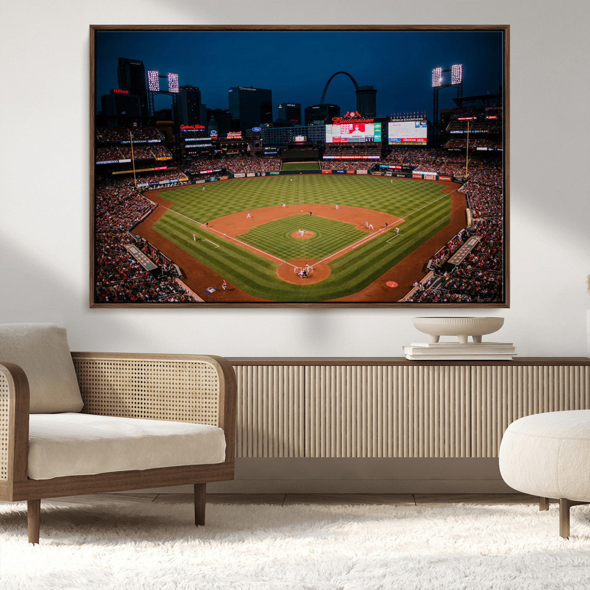 St. Louis Cardinals Baseball Team Print - Busch Stadium Wall