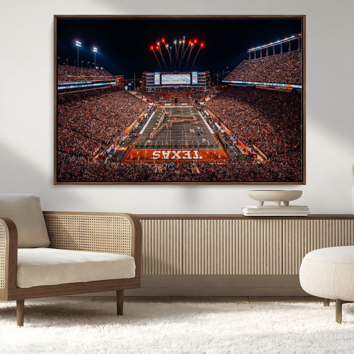 Texas Stadium Night Game Wall Art Canvas Print – Vibrant