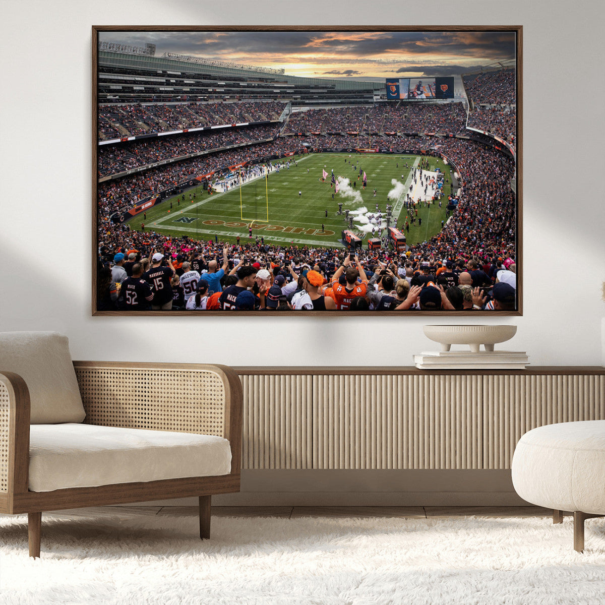Chicago Bears Soldiers Field Wall Art Canvas Print – Framed