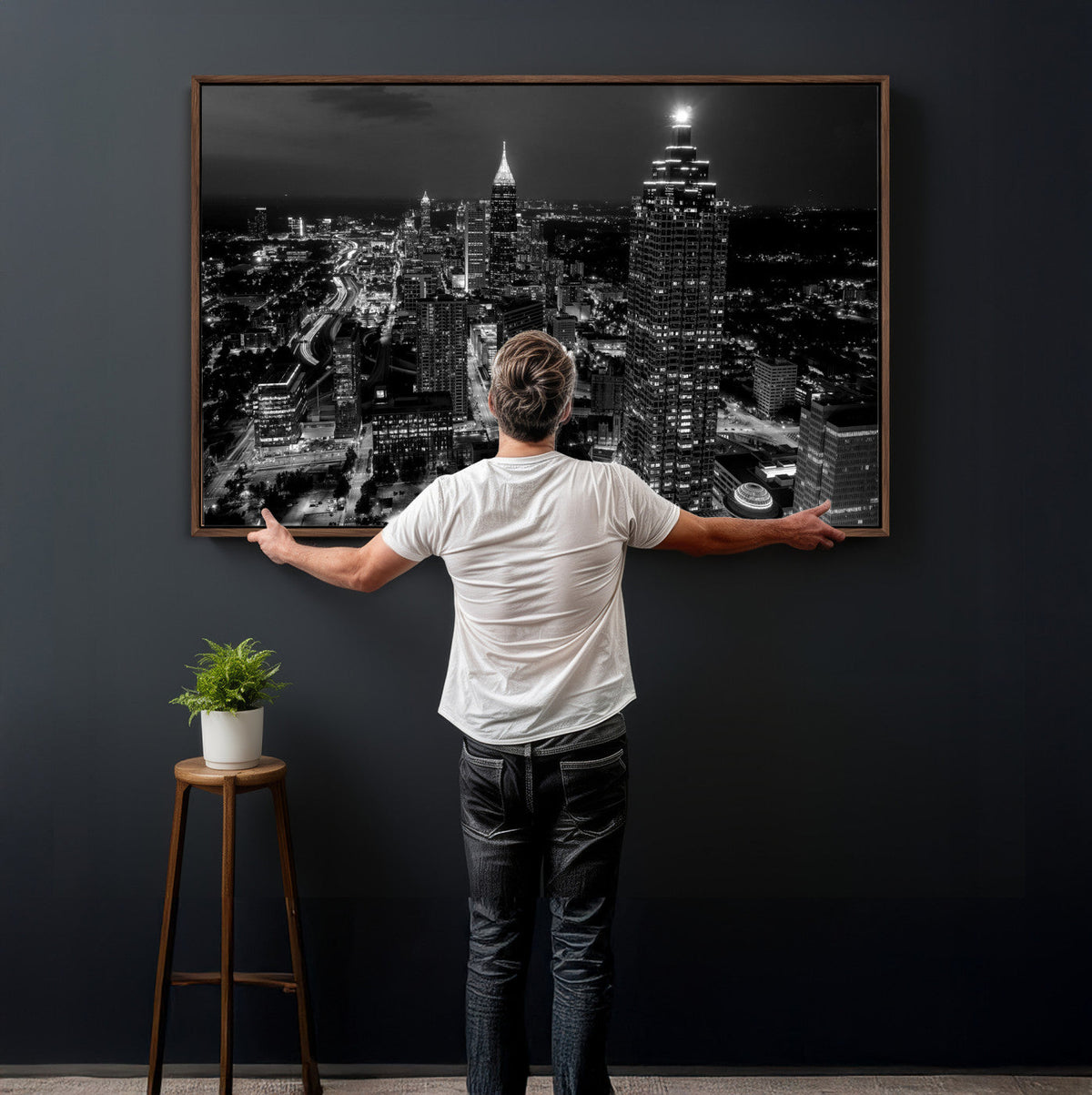 Atlanta Skyline Wall Art Canvas Print, Atlanta Downtown