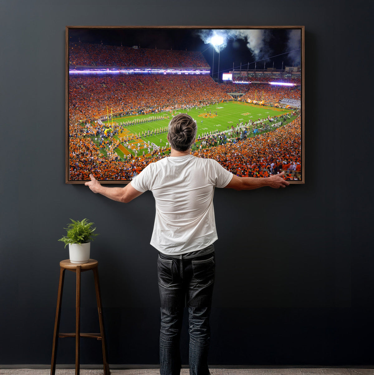 Clemson Football Stadium Wall Art Canvas Print, College