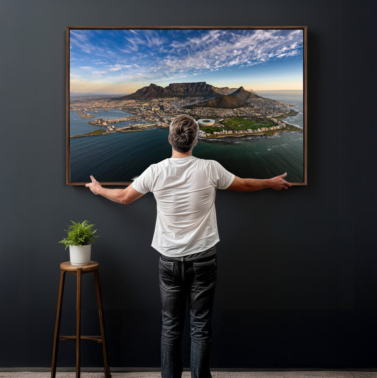 Cape Town Wall Art Canvas Print – Table Mountain Coastal