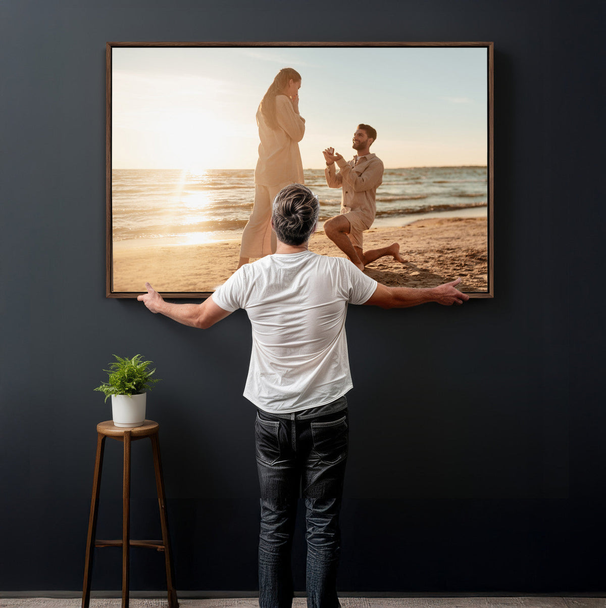 Custom Photo Framed Canvas Wall Art, Personalized Picture Print