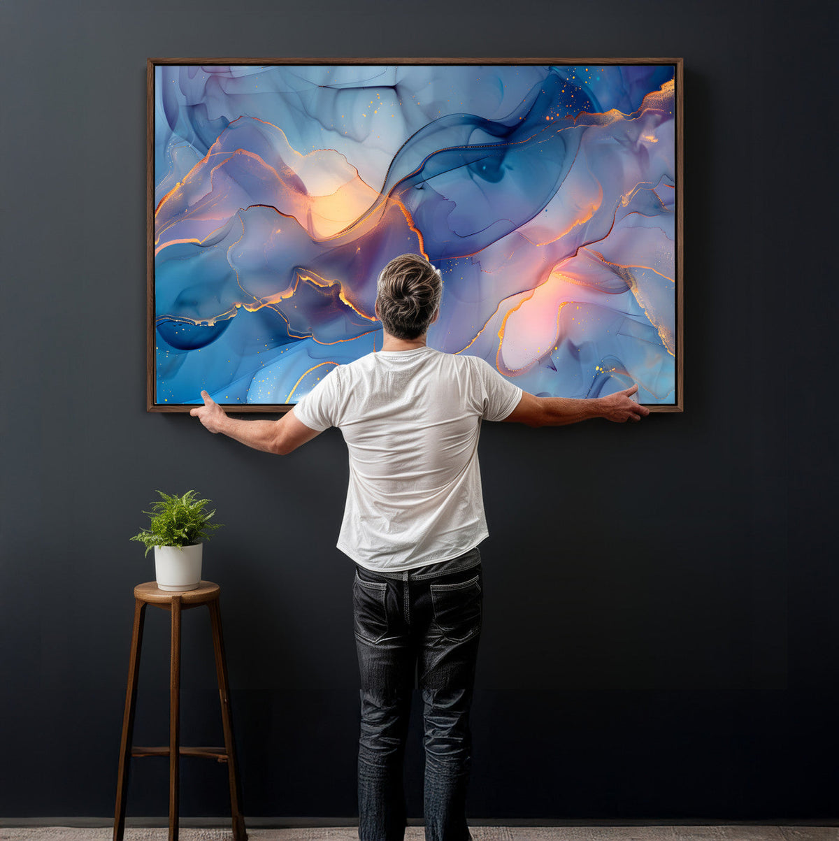 Colorful Abstract Canvas Wall Art Print, Vibrant Popup Color Art Print