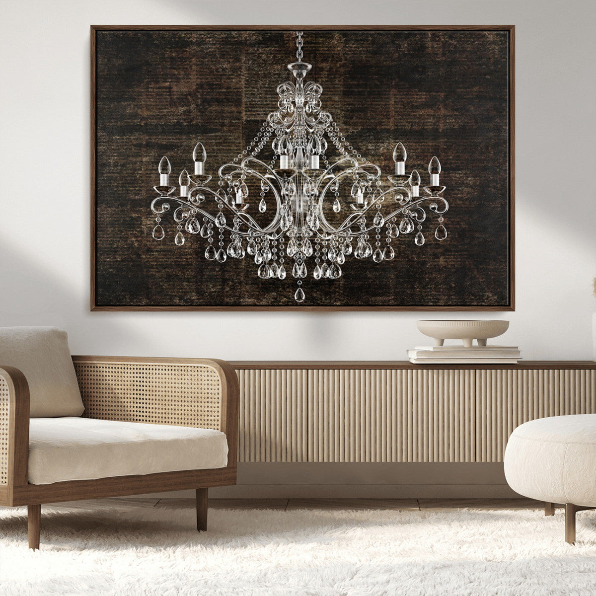 Rustic Chandelier Canvas Print