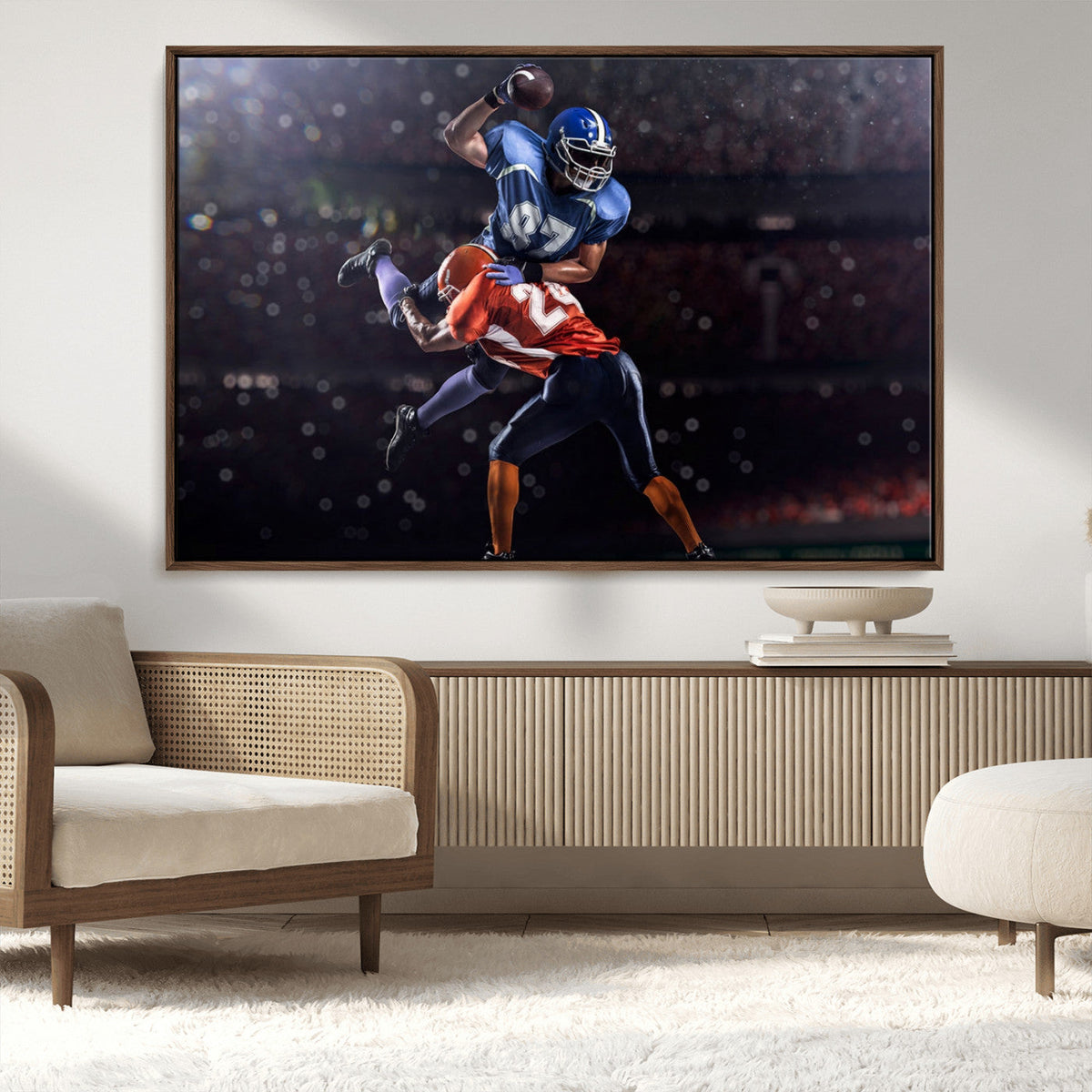 American Football Wall Art Canvas Print, Stadium Sport Wall