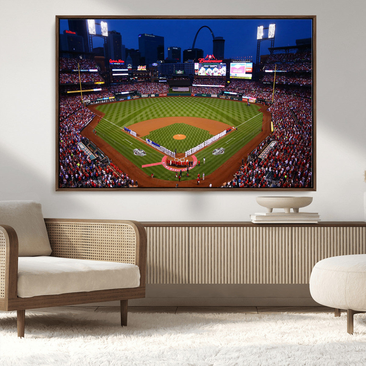 St. Louis Cardinals Baseball Team Print - Busch Stadium Wall