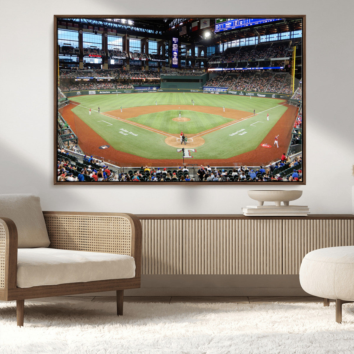 Texas Rangers Baseball Team Print - Arlington Globe Life