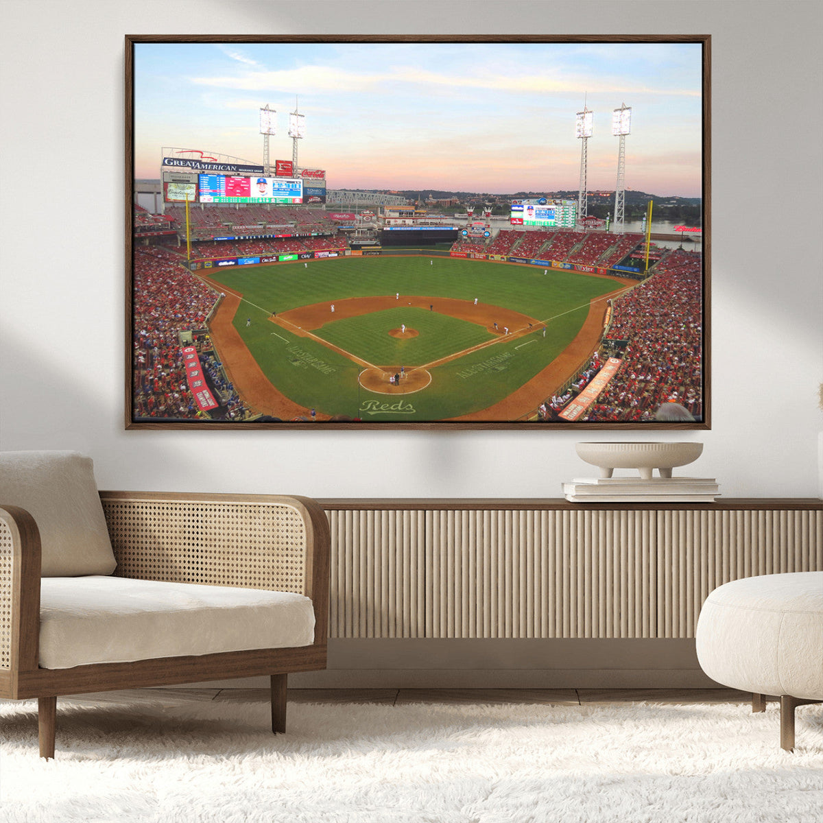 Cincinnati Reds Baseball Print Canvas- Cincinnati