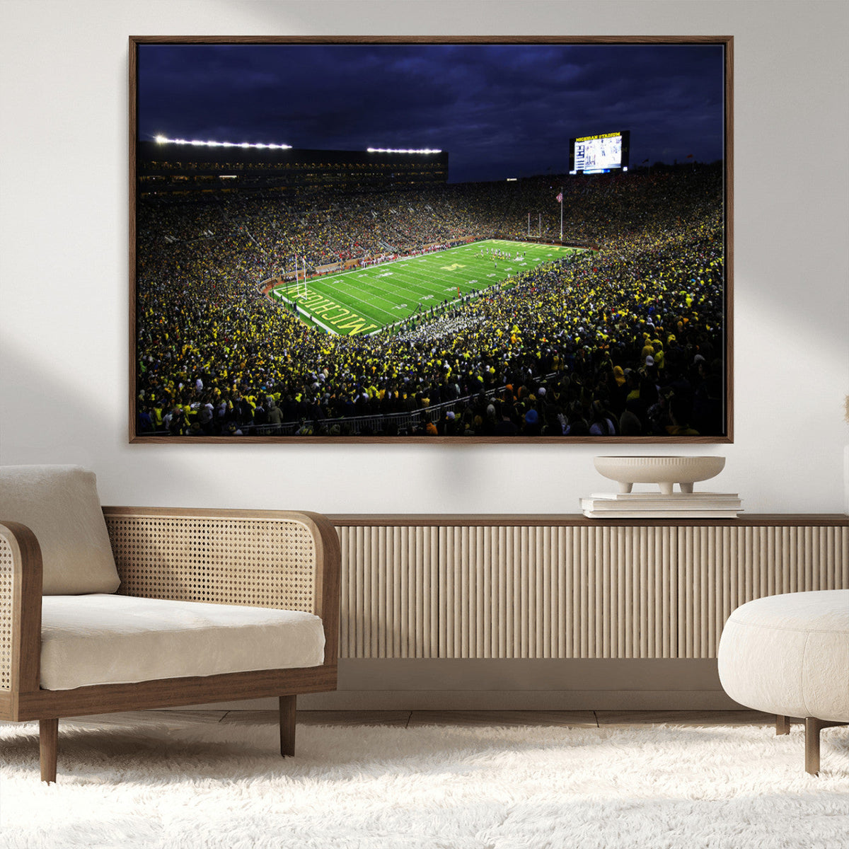Michigan Wolverines Football Canvas Wall Decor, Football