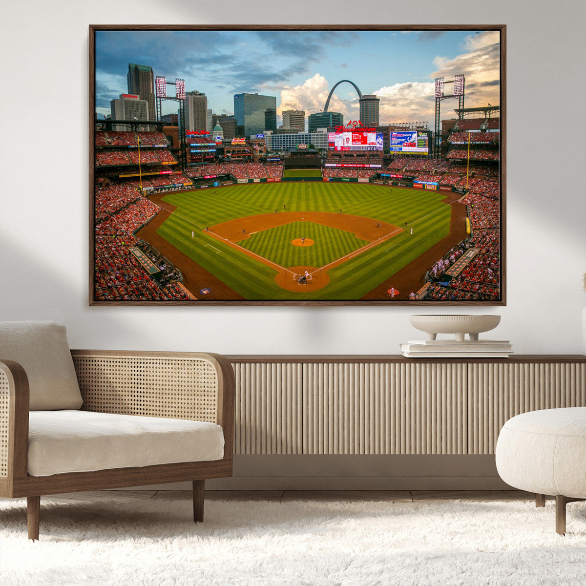 St. Louis Cardinals Baseball Team Print - Busch Stadium Wall