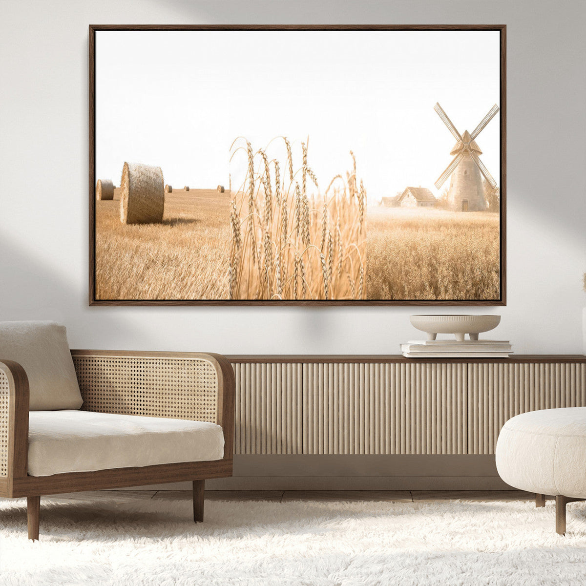 Vintage Farmhouse Triptych Wall Art – Giclée Canvas
