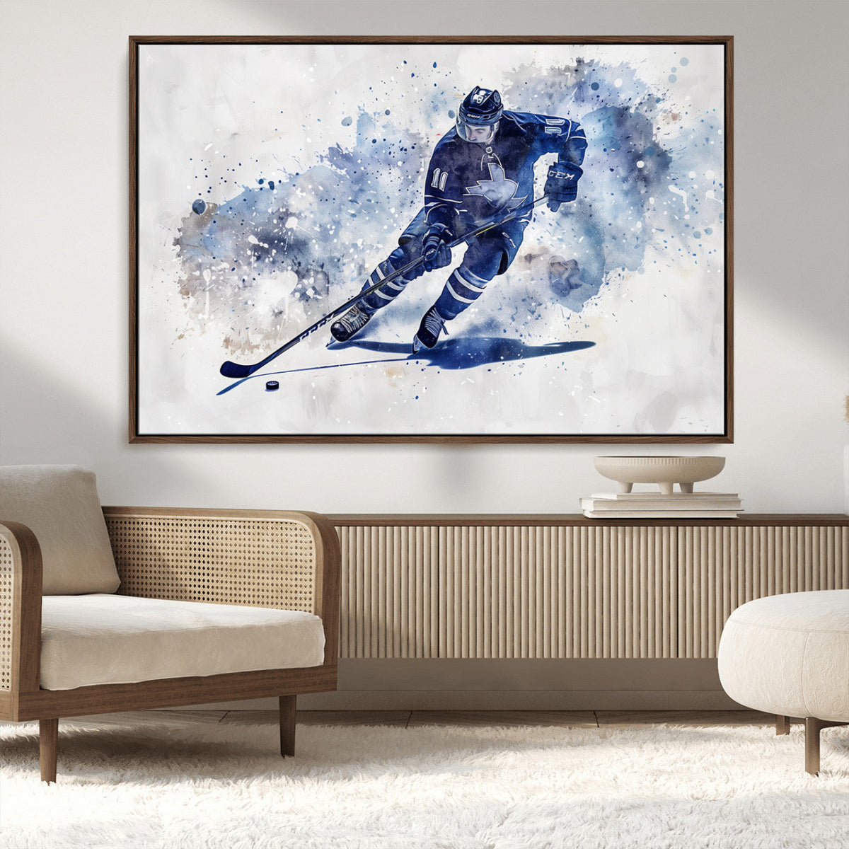 Hockey Player Wall Art Canvas Print - Sports-Inspired