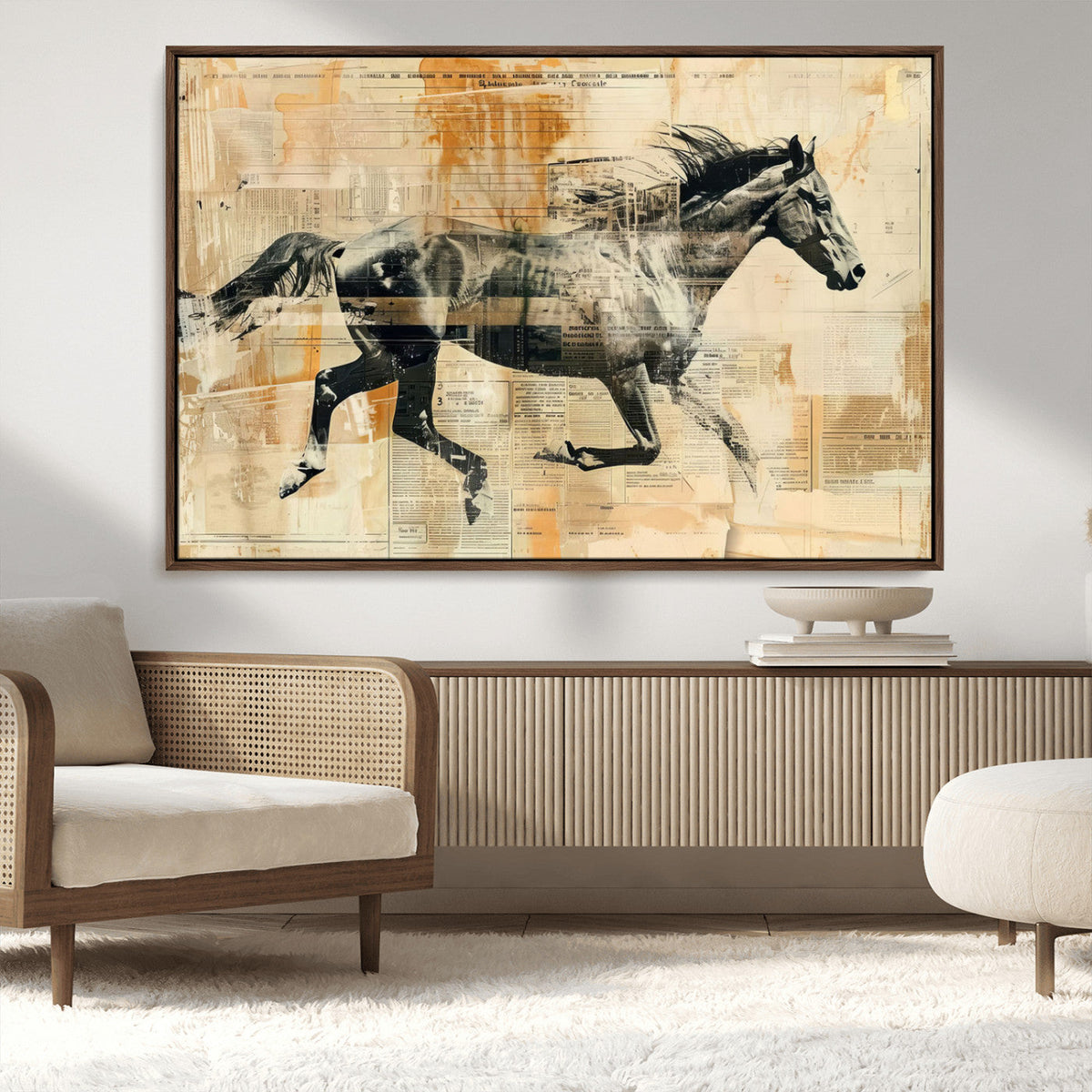 Chines Style Running Horse Western Wall Art | Farmhouse Wall