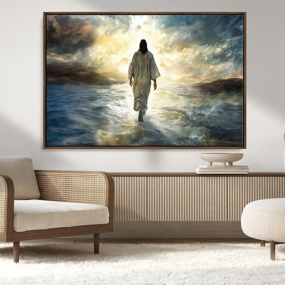 Jesus Walking on Water Wall Art | Canvas Print | Ready to