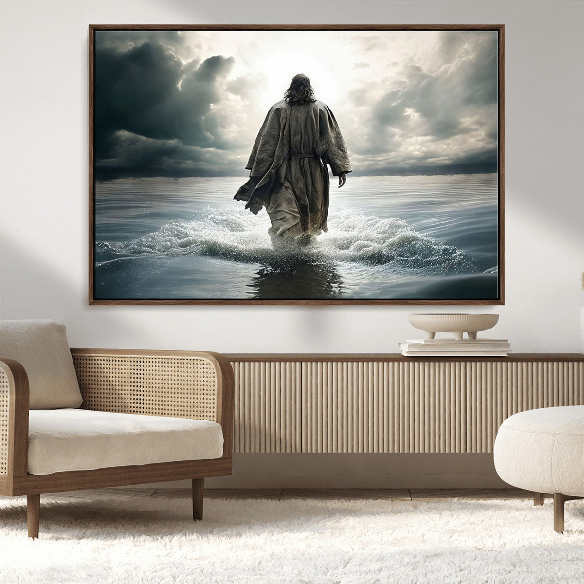 Jesus Walking on Water Wall Art | Canvas Print | Ready to