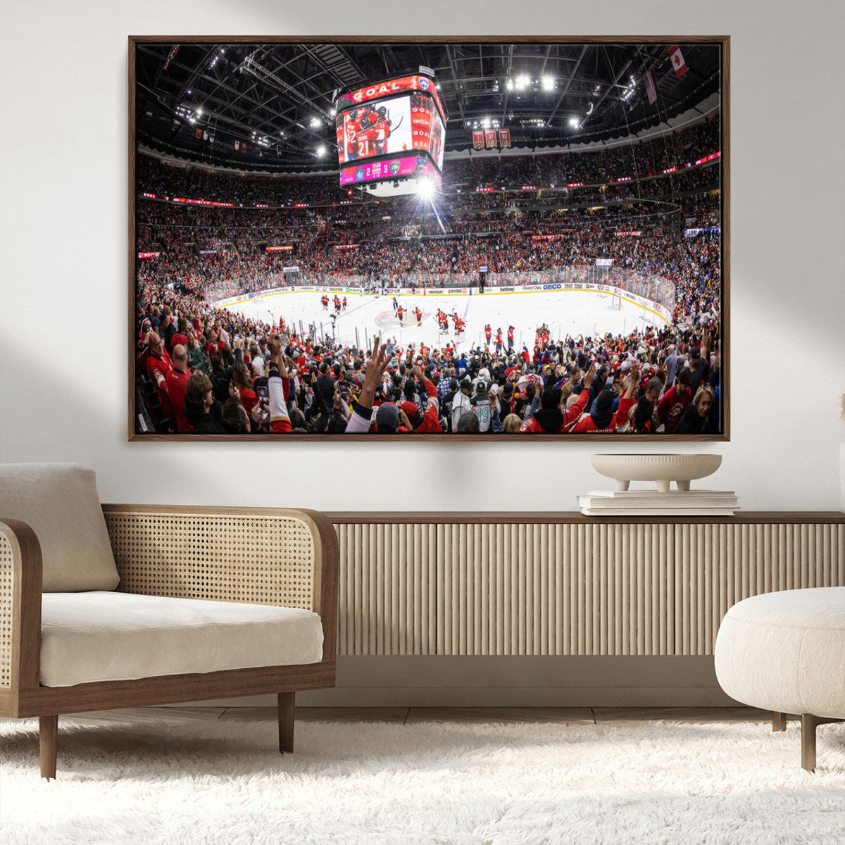 Amerant Bank Arena Wall Art Canvas Print - Basketball Arena