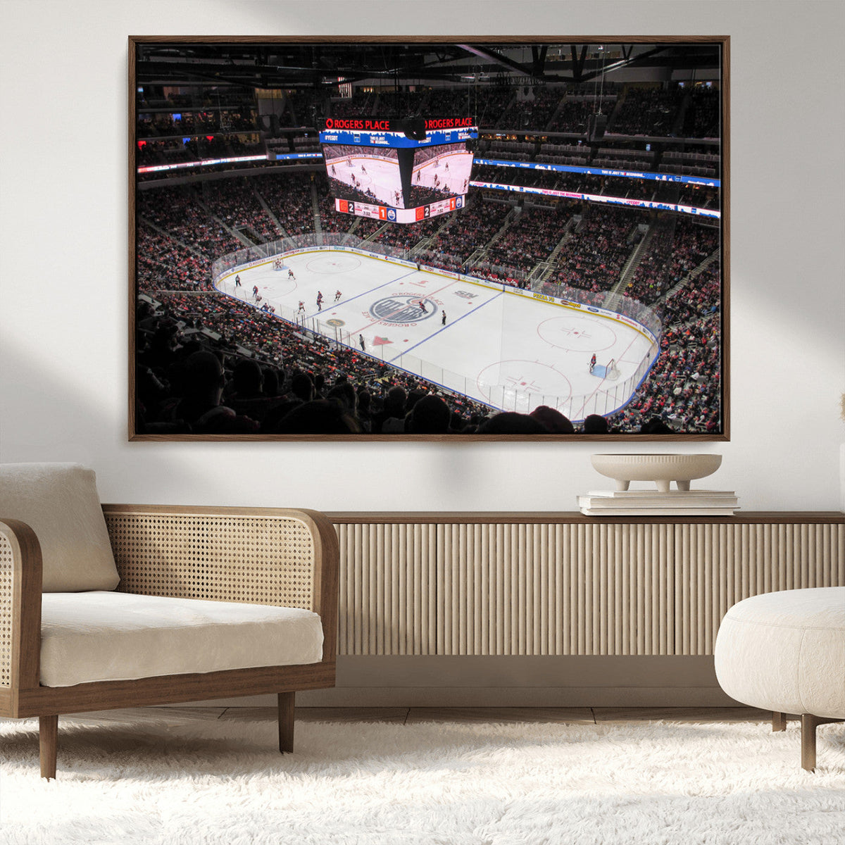 Rogers Place Edmonton Oilers Ice Hockey Stadium Wall Art,
