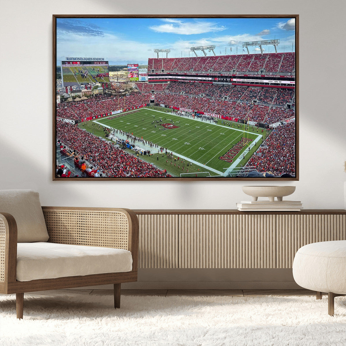 Florida Tampa Raymond James Stadium Wall Art Canvas Print -