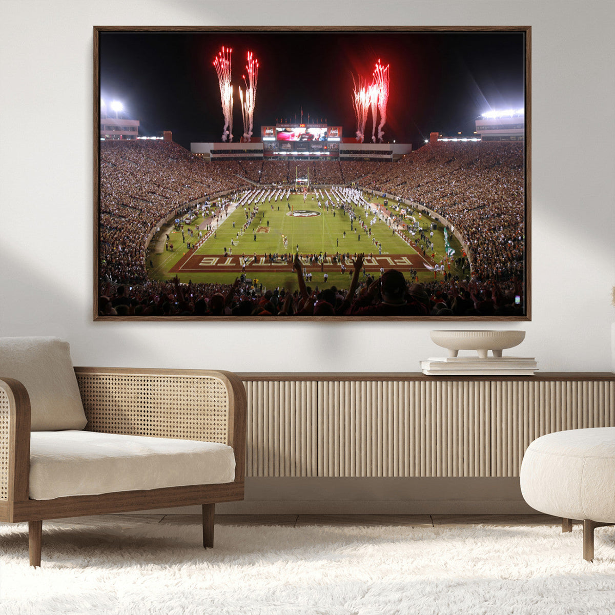 Framed Florida State Seminoles Football Team Print -