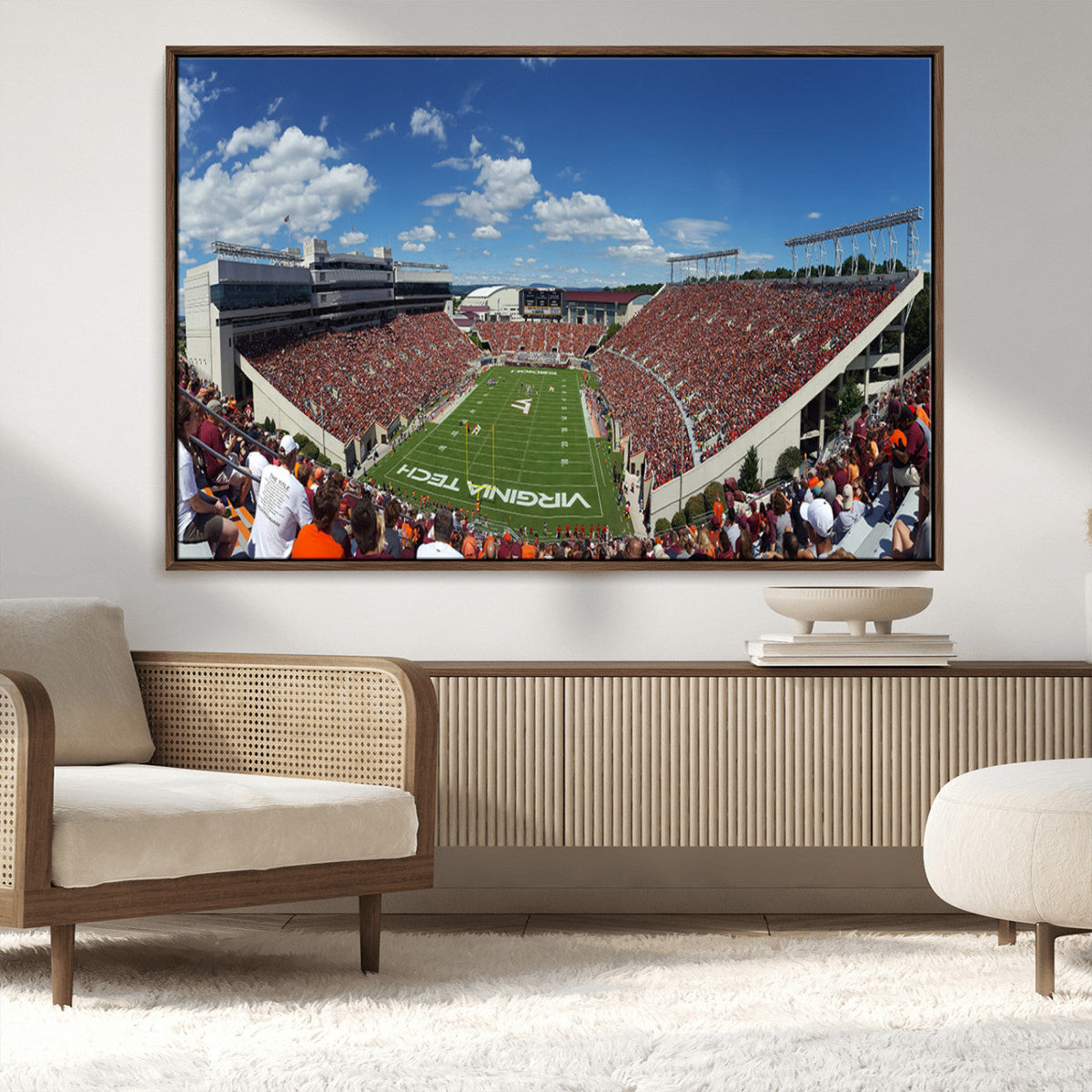 Virginia Tech Hokies Football Team Print - Blacksburg Lane