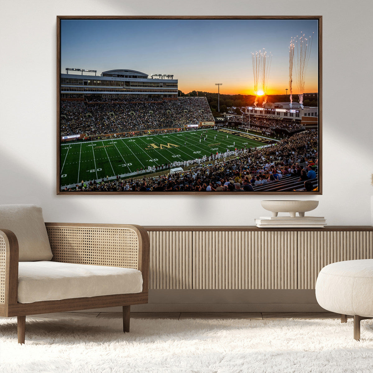 Demon Deacons Football Team Print Canvas- Winston-Salem