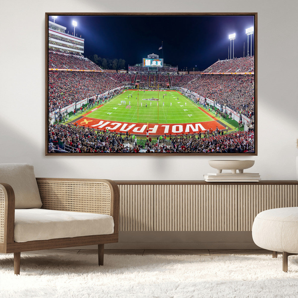 Wolfpack Football Team Print - Raleigh Carter-Finley Stadium