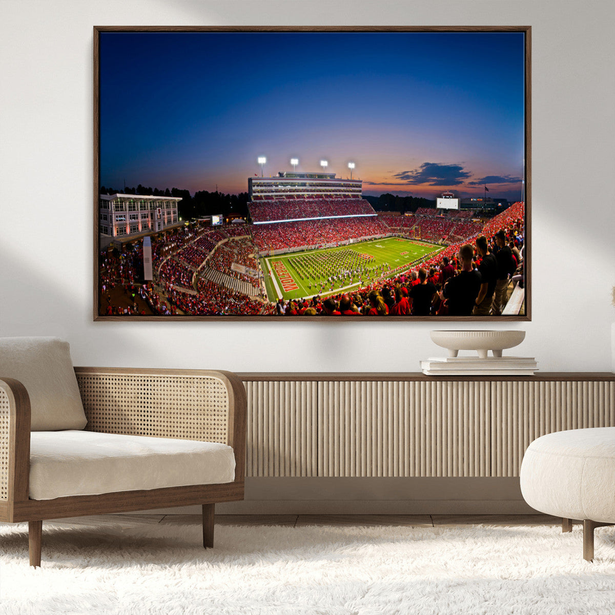 Wolfpack Football Team Wall Art Print - Raleigh