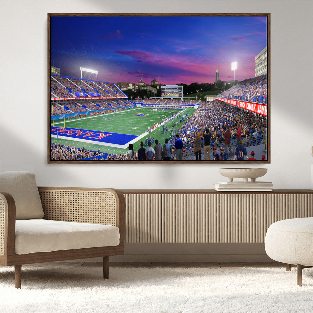 University of Kansas Jayhawks Football Team Print Canvas-
