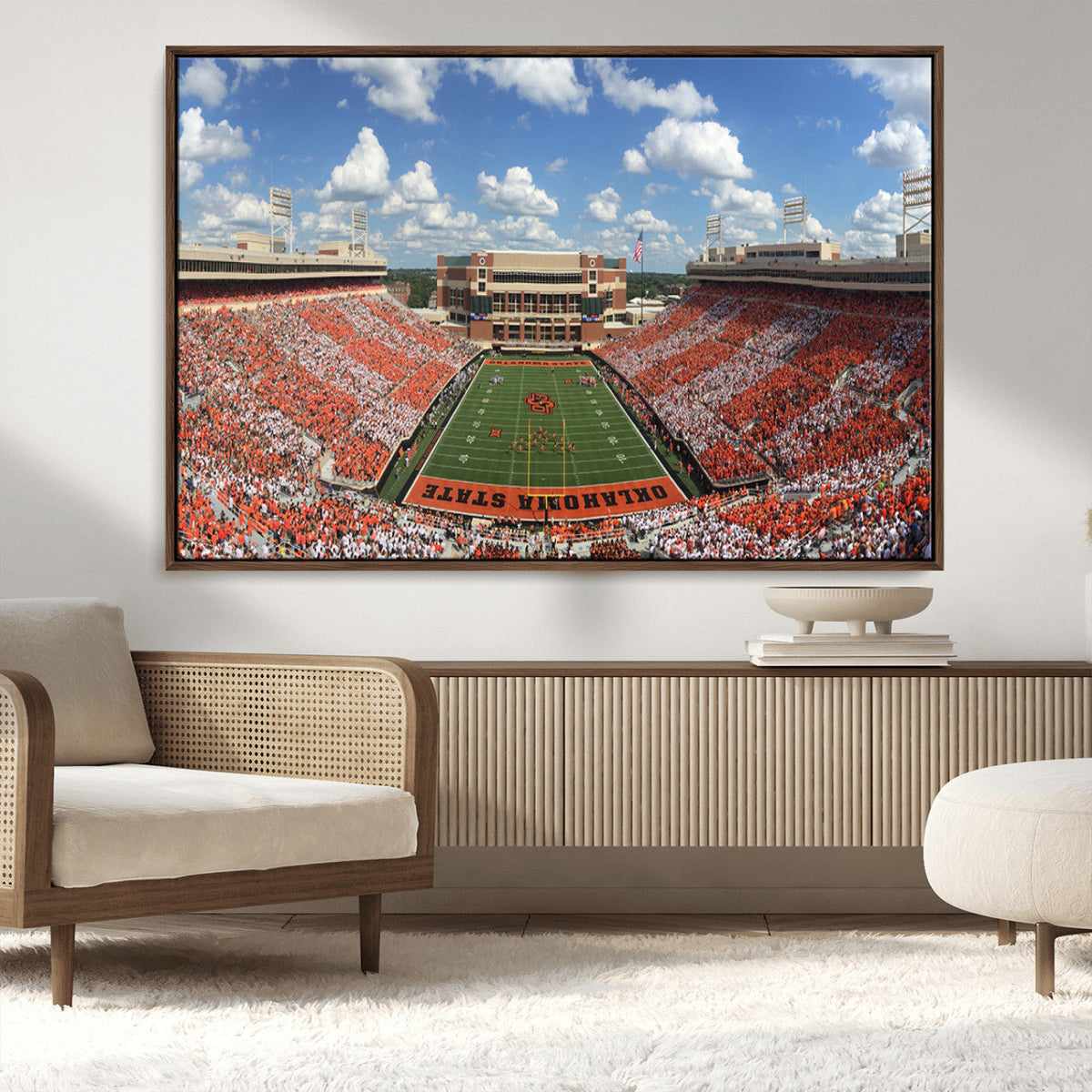 Oklahoma State Cowboys Football Team Print - Stillwater