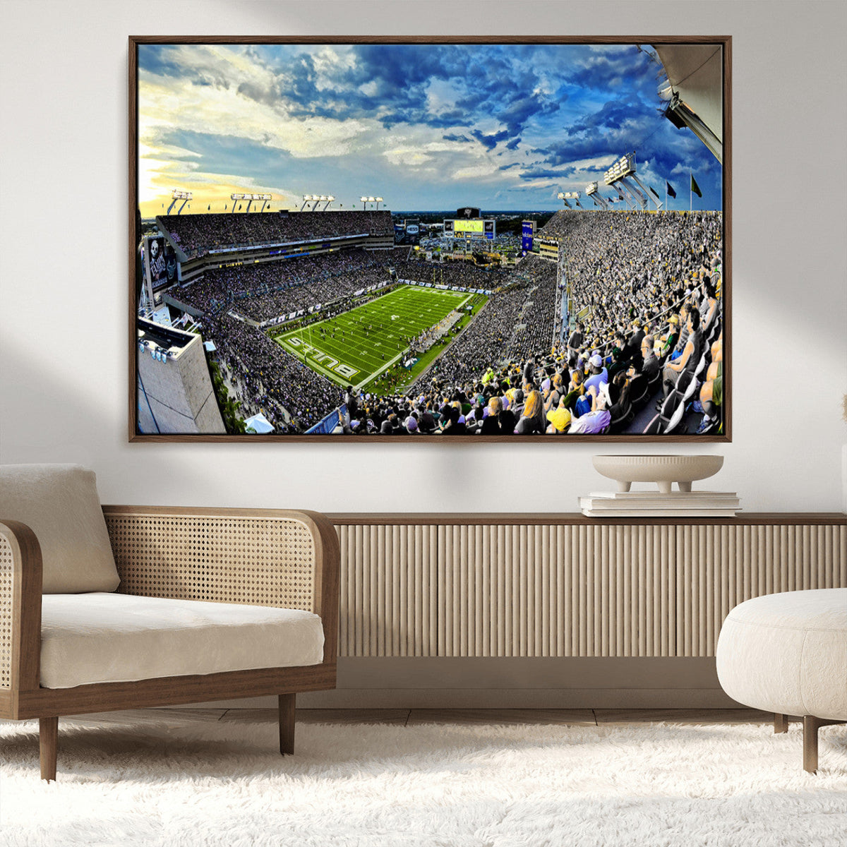 Framed USF Bulls Football Team Print - Tampa Raymond James