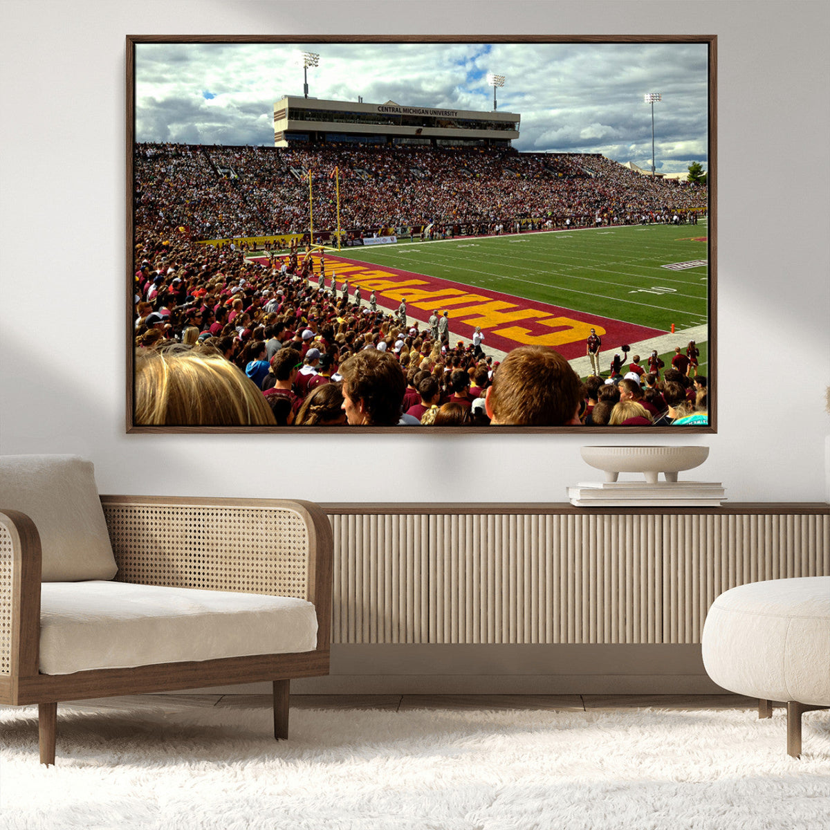 Central Michigan University Chippewas Football Team Print -