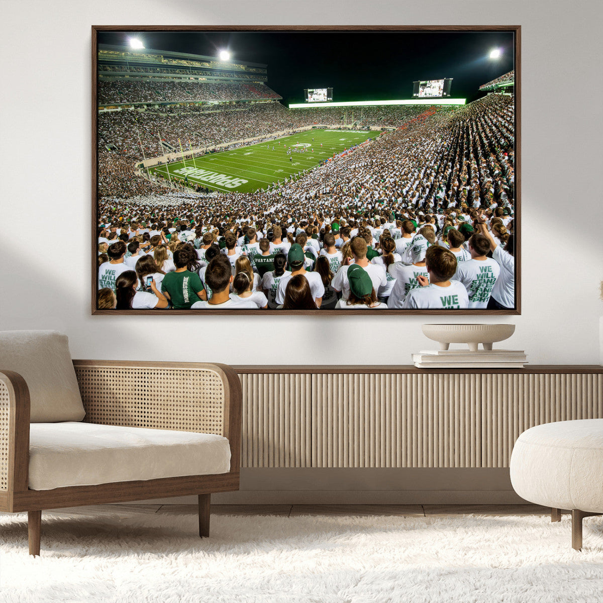 Michigan State Spartans Football Canvas Print - East Lansing