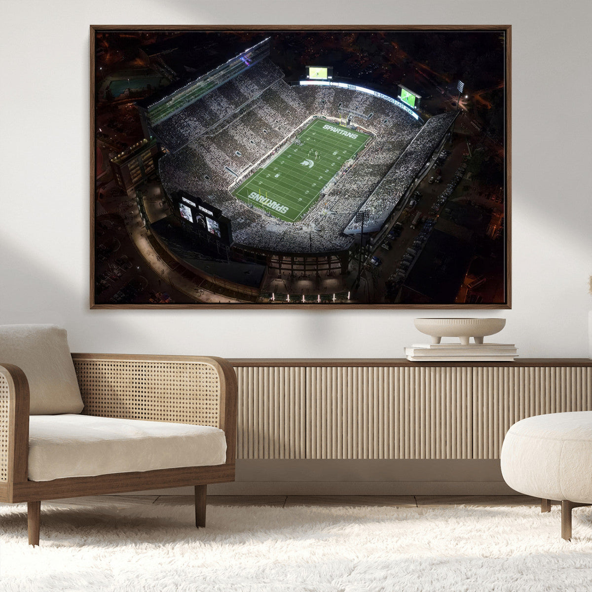 Michigan State Spartans Football Team Print - East Lansing