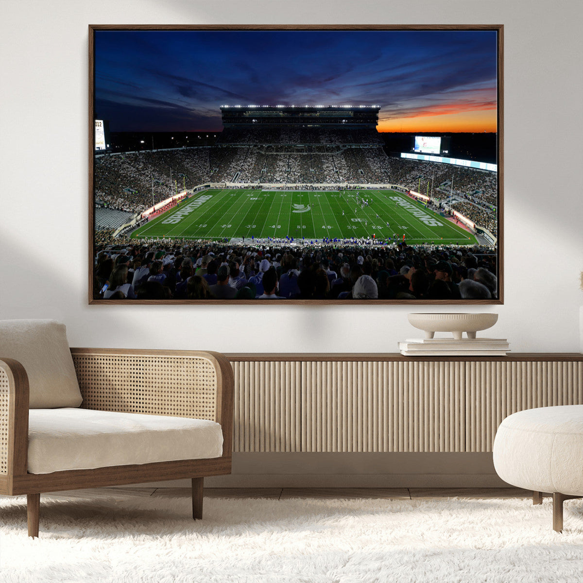 Michigan State Spartans Football Team Print - East Lansing