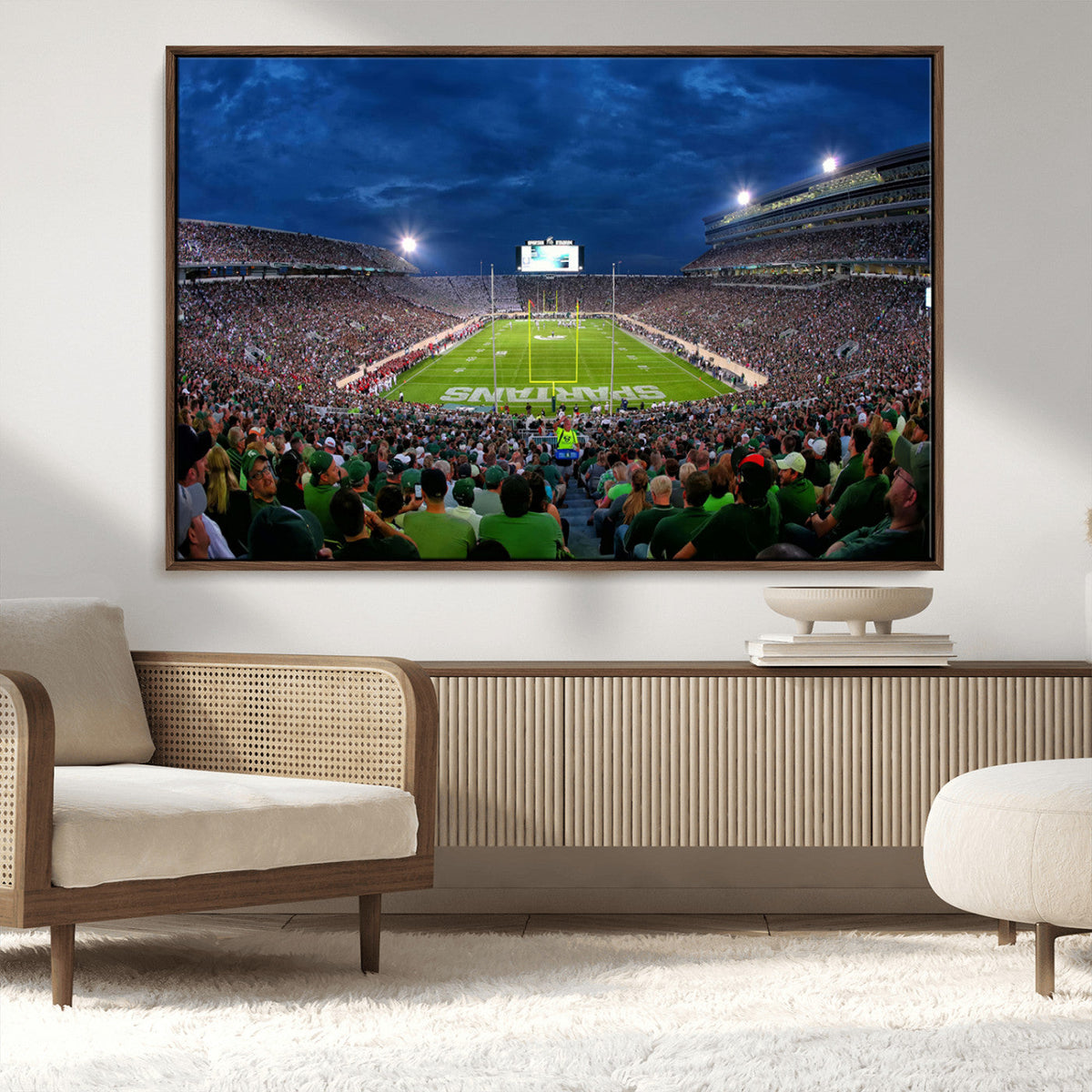 Michigan State Spartans Football Team Print - East Lansing