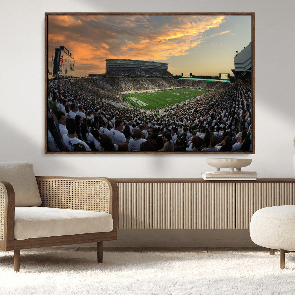 Michigan State Spartans Football Team Print - East Lansing