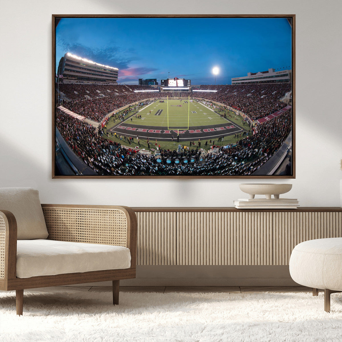 Texas Tech Red Raiders Canvas, Framed Football Team Print -