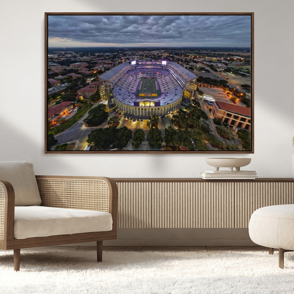 The Louisiana State University Tigers Football Team Print -
