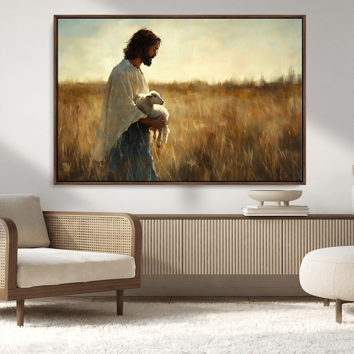 Jesus the Good Shepherd Wall Art Canvas Print -