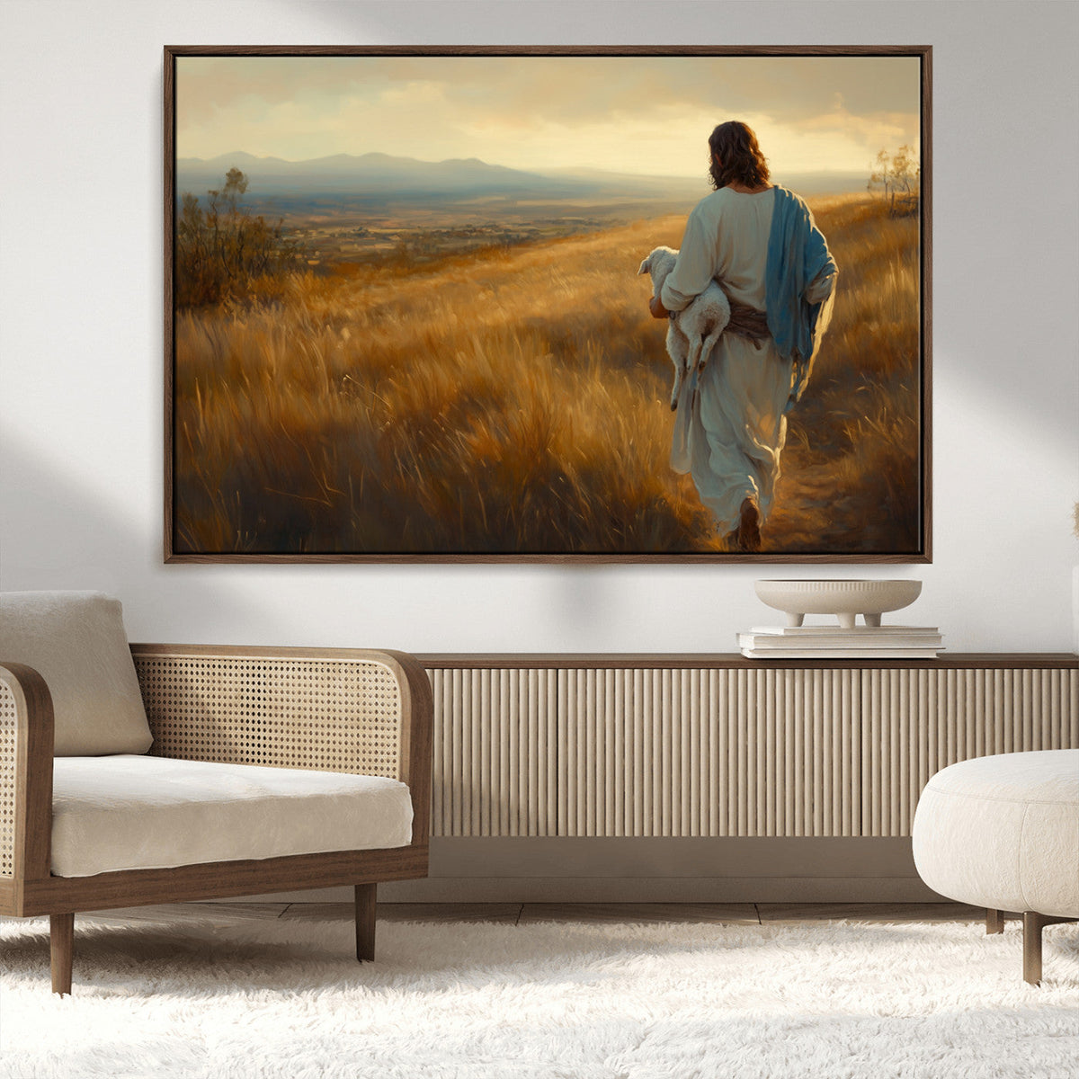 Jesus the Good Shepherd Wall Art Canvas Print -